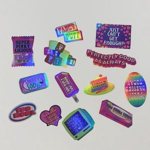Cool laser stickers bullet journal scrapbook phone macbook sticker packs