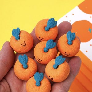 6 Funny Orange Eraser