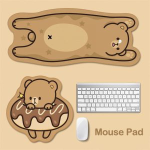 Funny Bear Cat Non-Slip Rubber Mouse Pad Mat