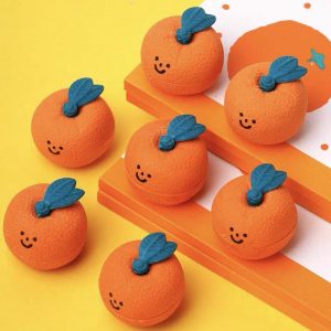 6 Funny Orange Eraser