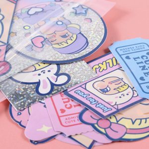 Lollipop Girl Fashion Cute Sticker Set