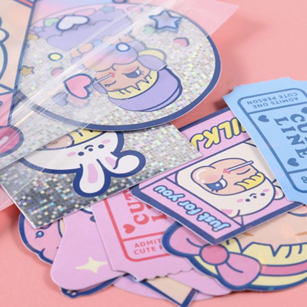 Lollipop Girl Fashion Cute Sticker Set kawaii