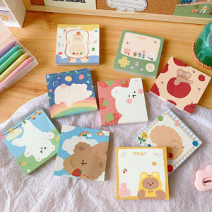 Cute Bear Memo Notes 3×3 Inches Pad for Home School Office Notebook