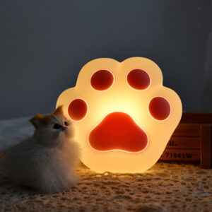 Cute Silicone Cat Paw Night Light Gifts for Kids Girls Boys Portable Lamp for Bedroom