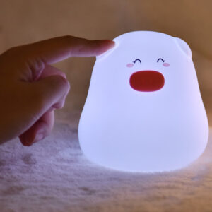 Mini Pig Silicone Lamp Cute Night Light Battery Operated