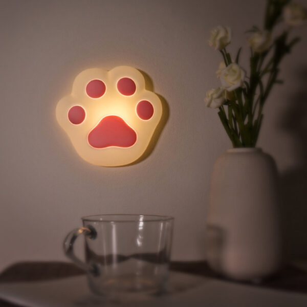 silicone cat paw wall lamp