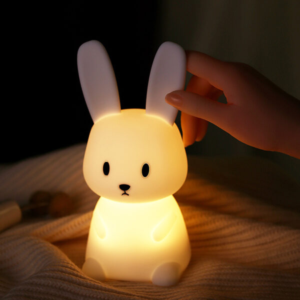 warm silicone rabbit lamp