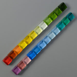 24 Colors Mosaic Refrigerator Magnets Decorative Colorful Glass Fridge Magnets