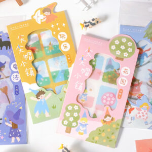 Cute DIY Cartoon Washi Paper Sticker Sets for Bujo Laptop