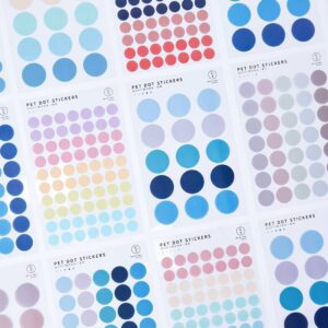 Colorful Dot PET Sticker Set DIY Bujo Memo Diary Stickers