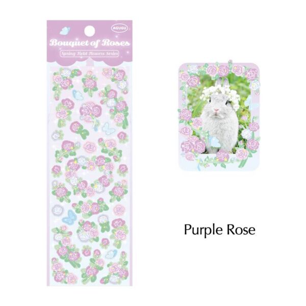 flower stickers purple roses