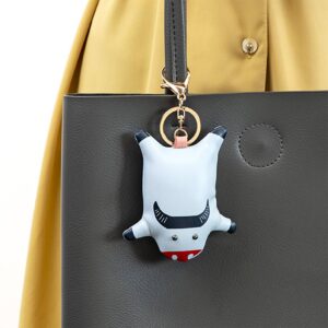 Cute Animal Keychains 3D PU Leather Keychain