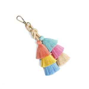 New Colorful Bohemia Handmade Tassel Personalized Keychains